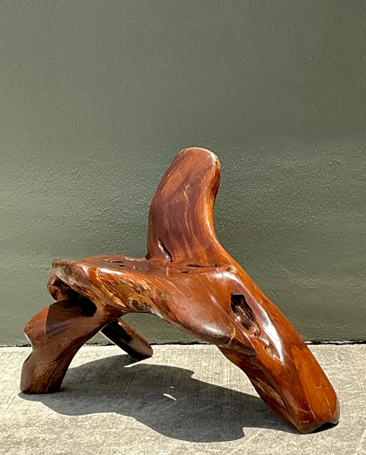 Vintage Organic Form Wood Accent Chair — additional photo 6