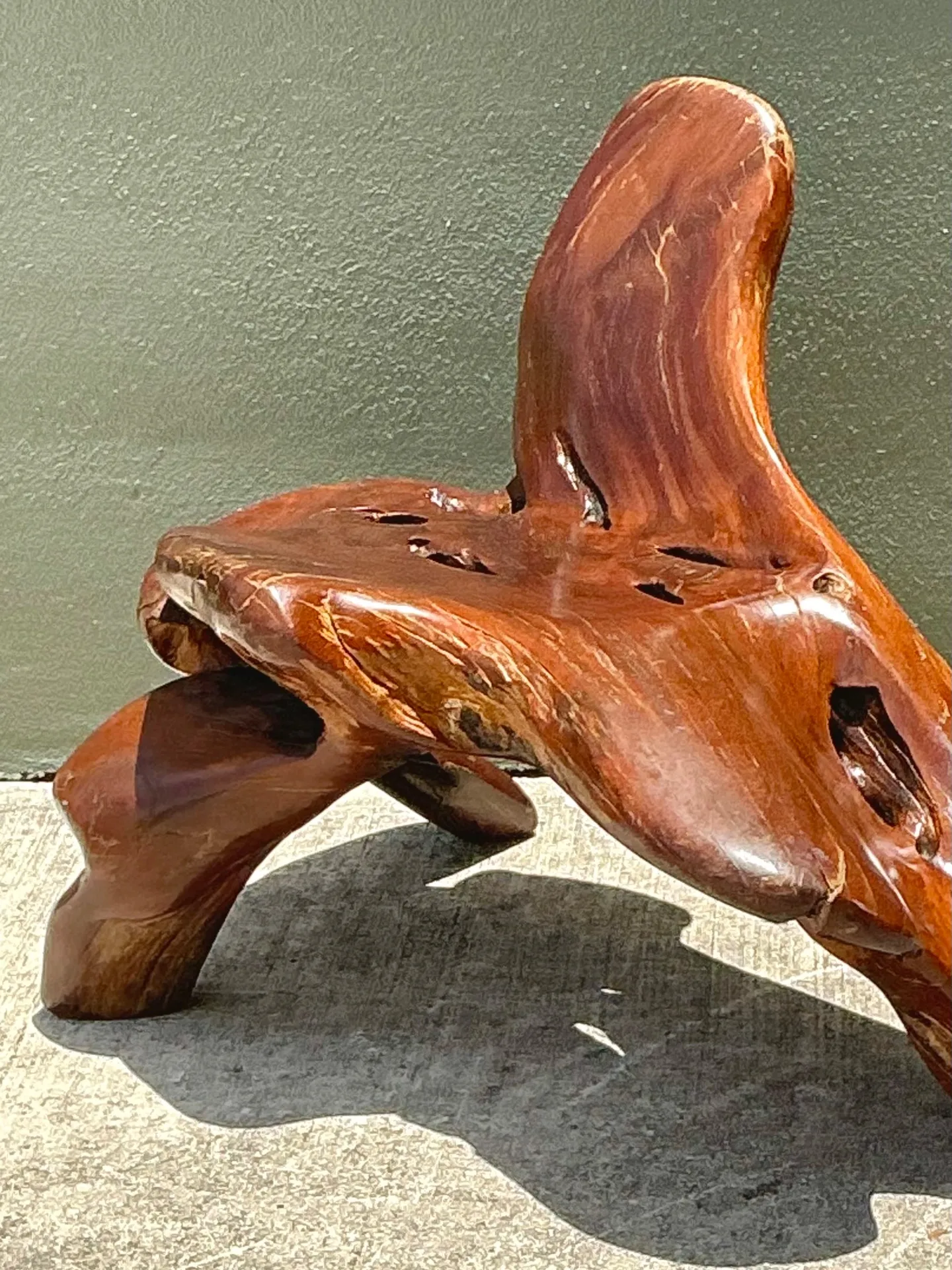 Vintage Organic Form Wood Accent Chair — additional photo 7