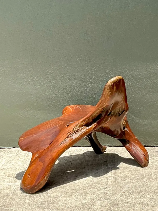 Vintage Organic Form Wood Accent Chair — additional photo 5