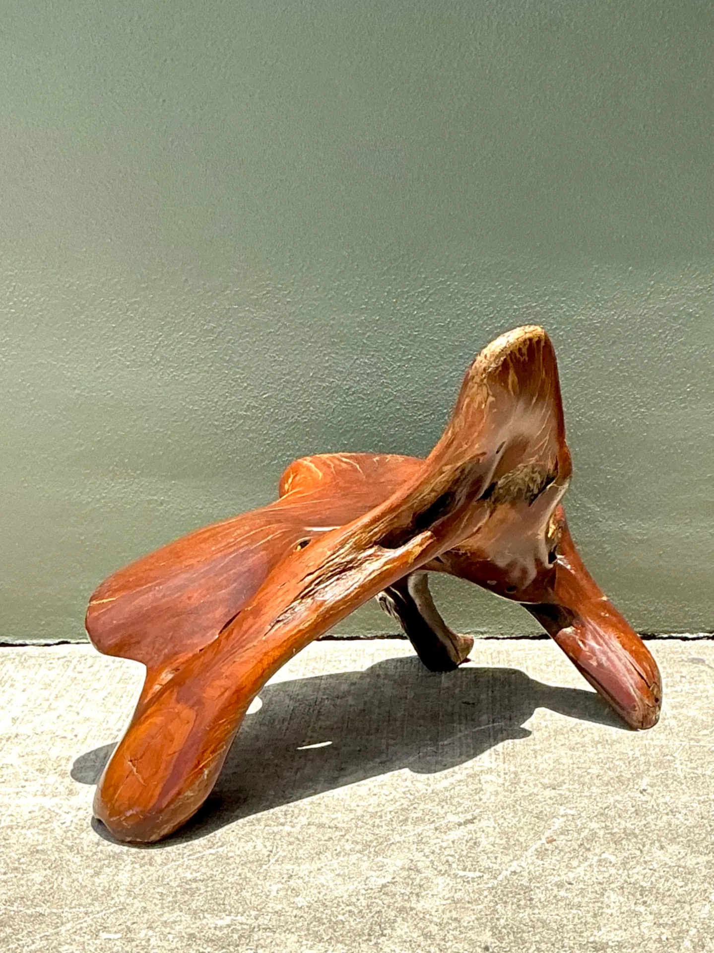 Vintage Organic Form Wood Accent Chair — additional photo 1