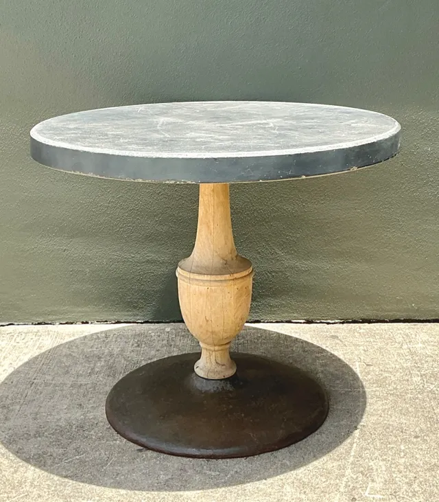 Vintage Boho Patinated Cafe Table — additional photo 2