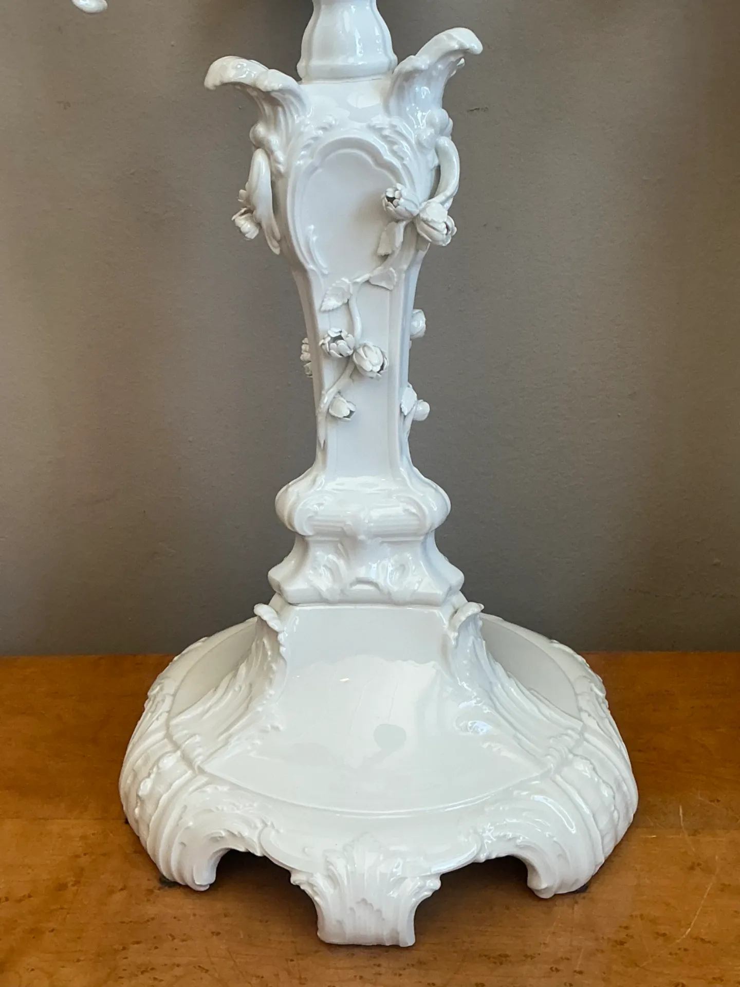 Vintage KPM Berlin Blanc De Chine White Porcelain Candelabras - Pair — additional photo 2