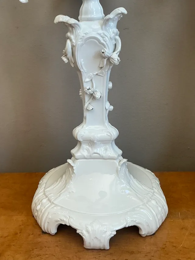 Vintage KPM Berlin Blanc De Chine White Porcelain Candelabras - Pair — additional photo 2