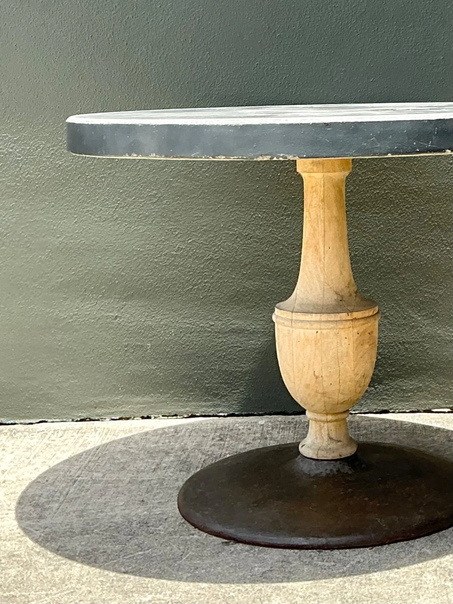 Vintage Boho Patinated Cafe Table — additional photo 7