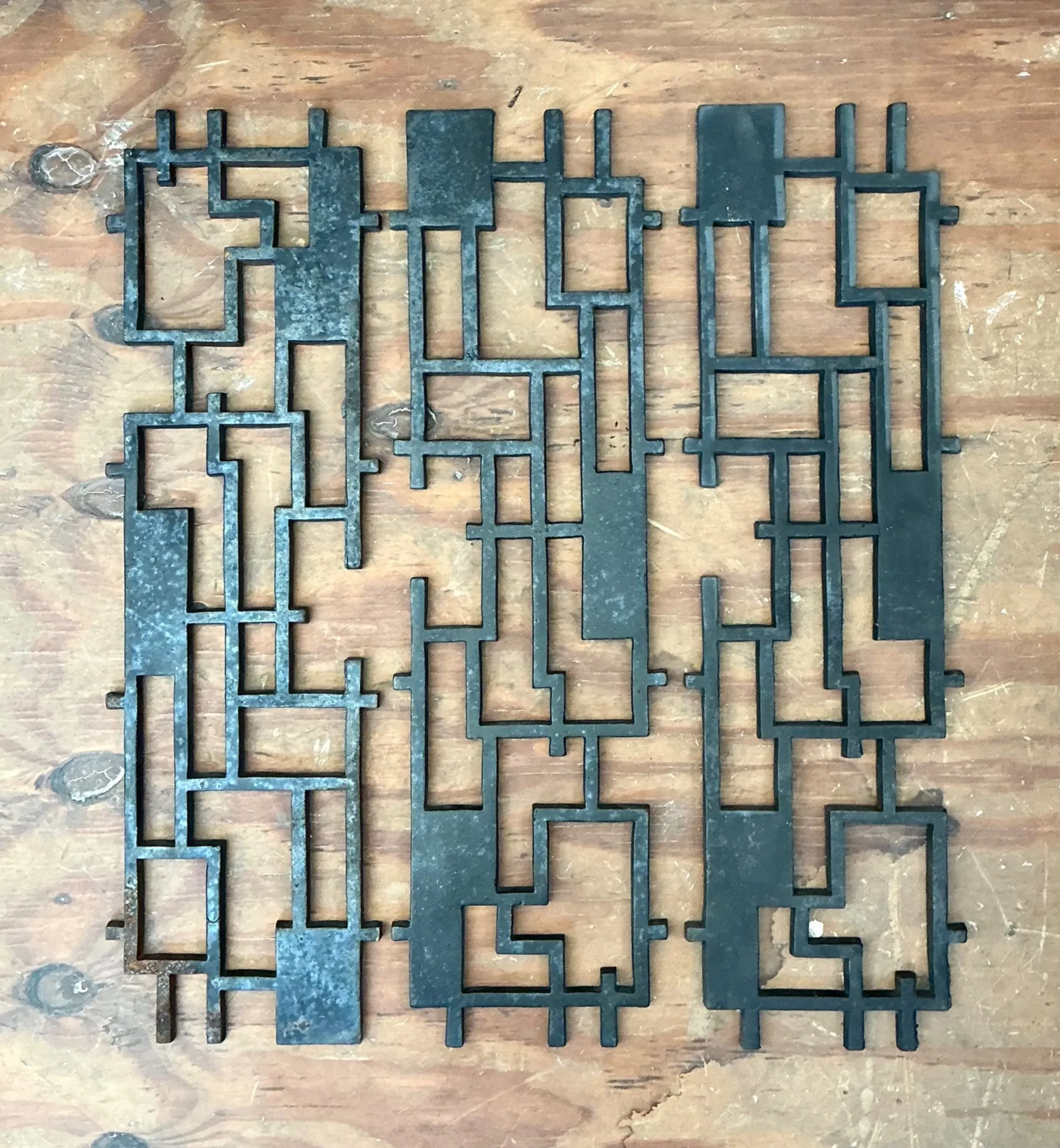 Vintage Abstract Metal Wall Sculpture — additional photo 2