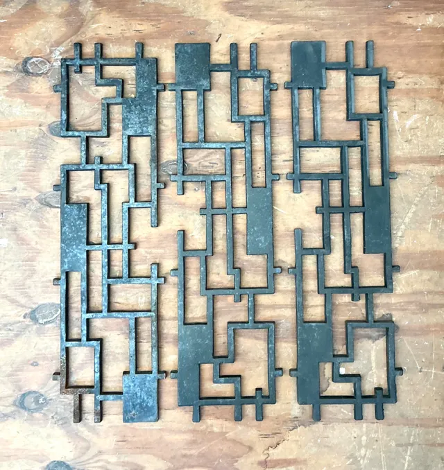 Vintage Abstract Metal Wall Sculpture — additional photo 1