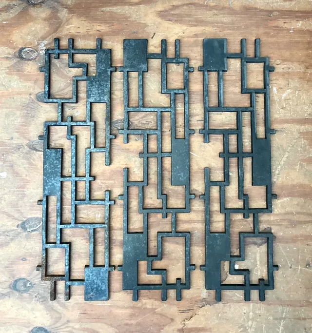Vintage Abstract Metal Wall Sculpture — additional photo 6