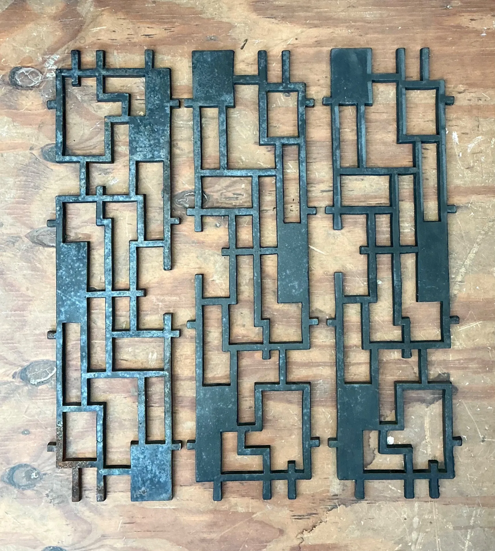 Vintage Abstract Metal Wall Sculpture — additional photo 5
