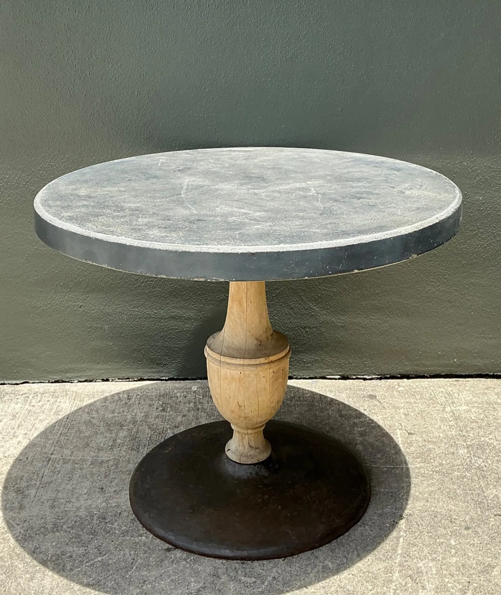 Vintage Boho Patinated Cafe Table — additional photo 5