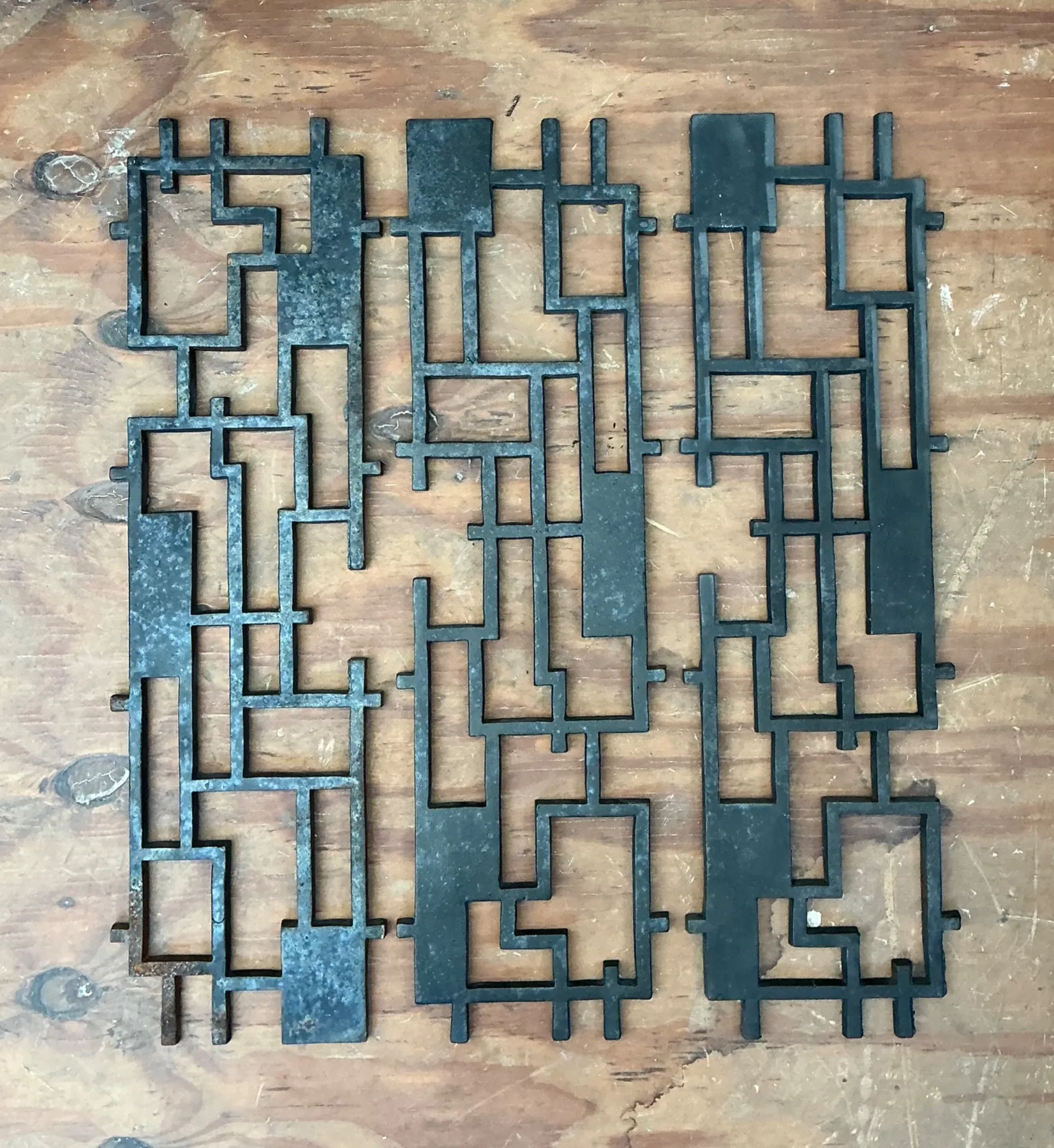 Vintage Abstract Metal Wall Sculpture — additional photo 4