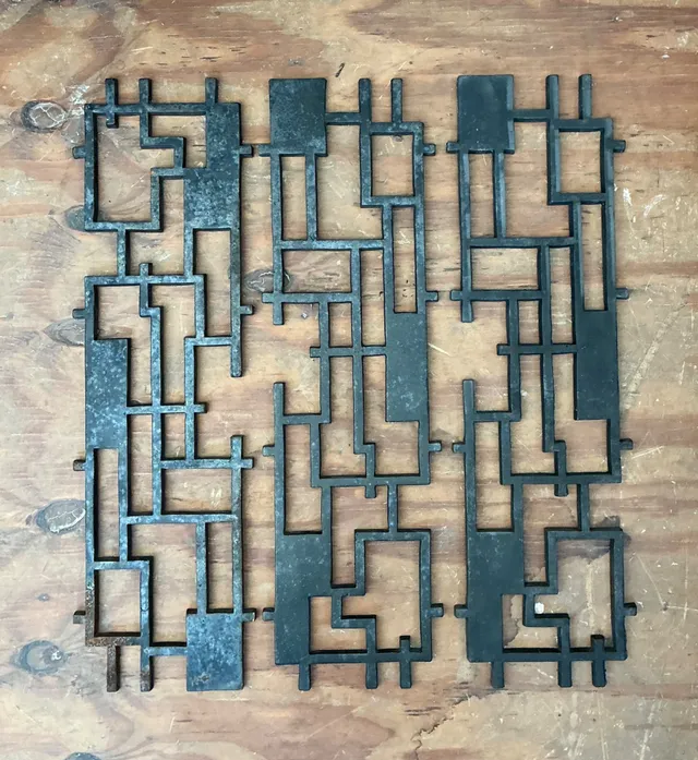 Vintage Abstract Metal Wall Sculpture — additional photo 4