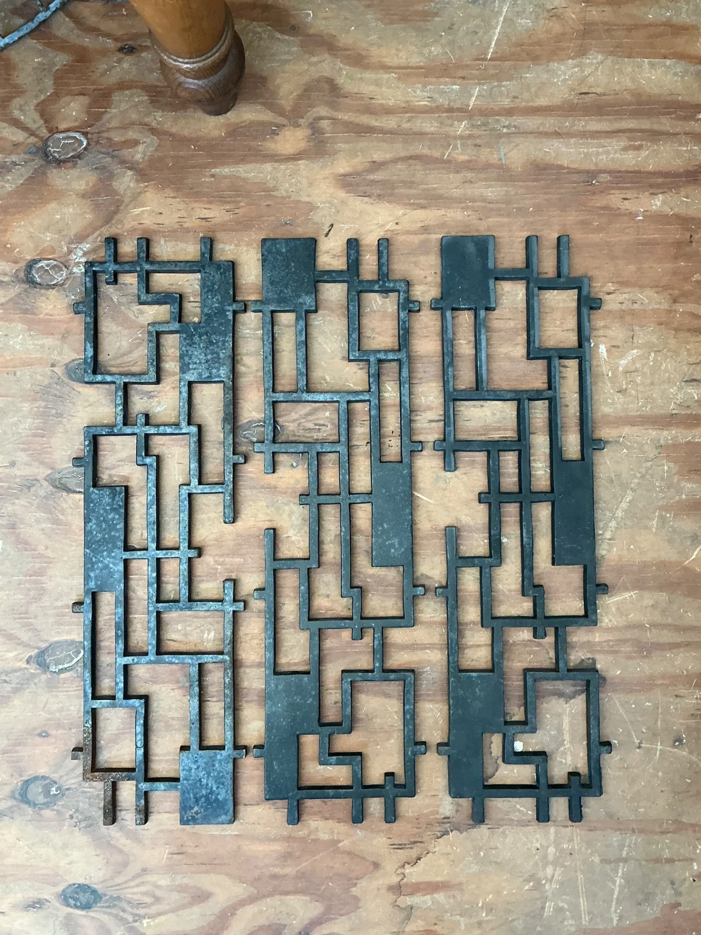 Vintage Abstract Metal Wall Sculpture — additional photo 3