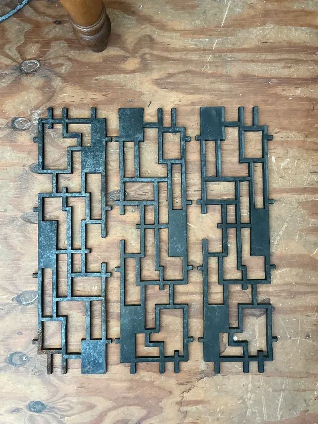 Vintage Abstract Metal Wall Sculpture — additional photo 3