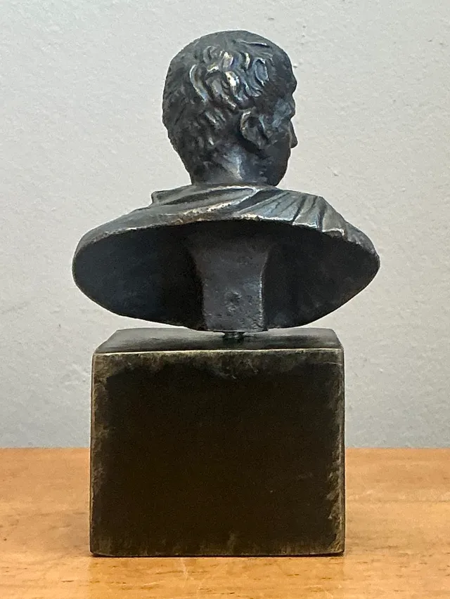 Vintage Roman Emperor Bust on Plinth — additional photo 5