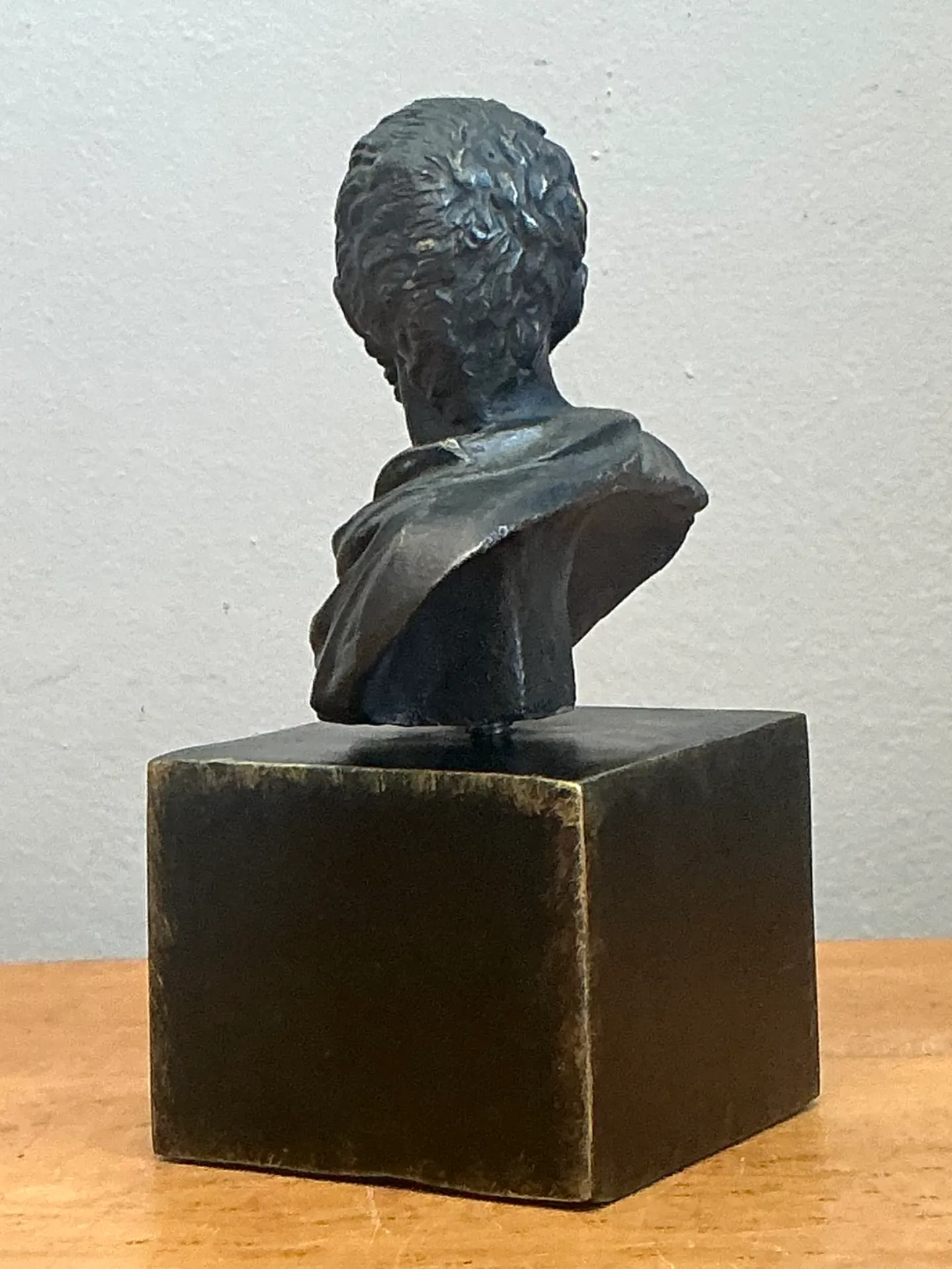 Vintage Roman Emperor Bust on Plinth — additional photo 7