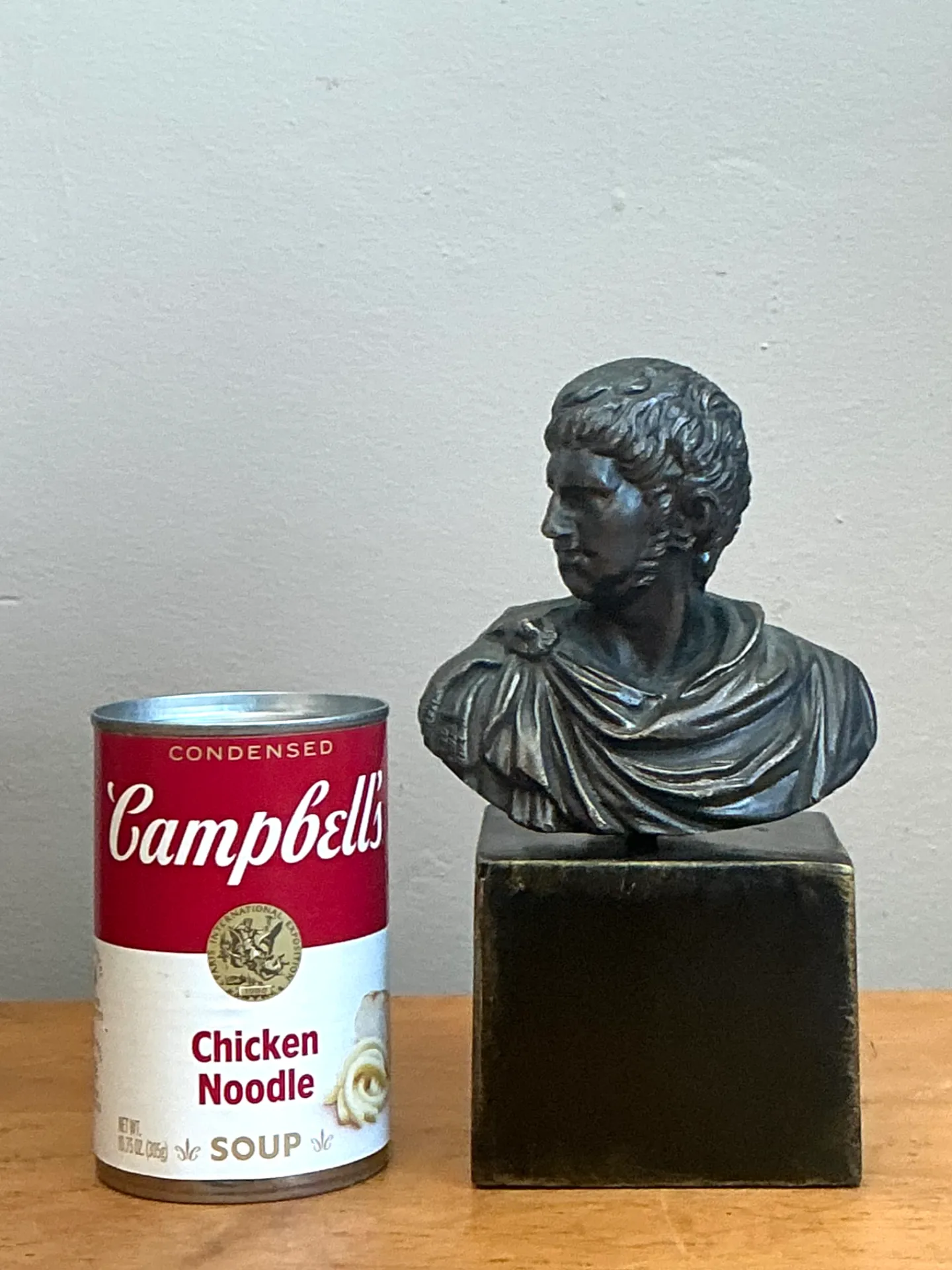 Vintage Roman Emperor Bust on Plinth — additional photo 3