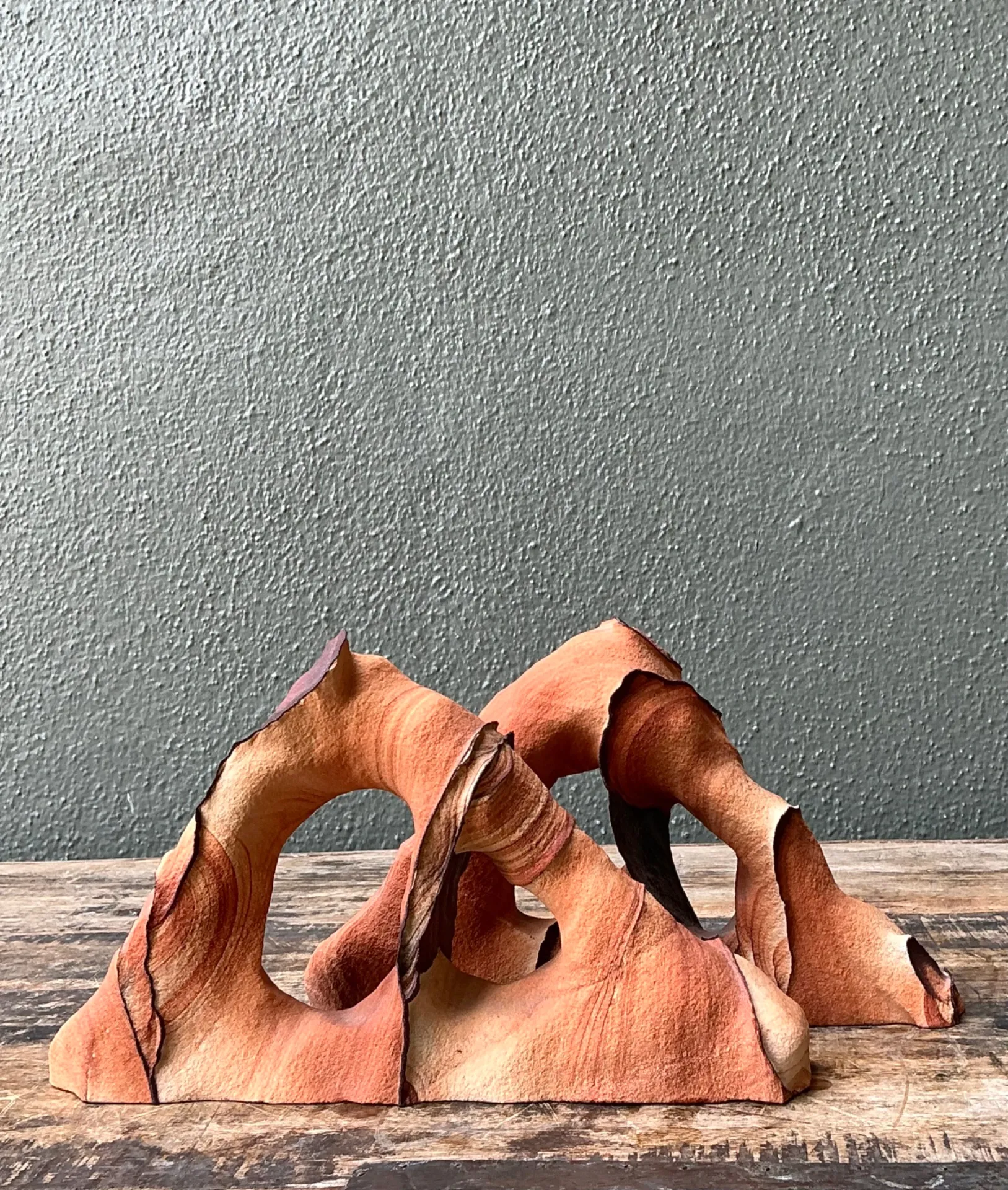 Vintage Natural Form Ceramic Bookends — additional photo 2
