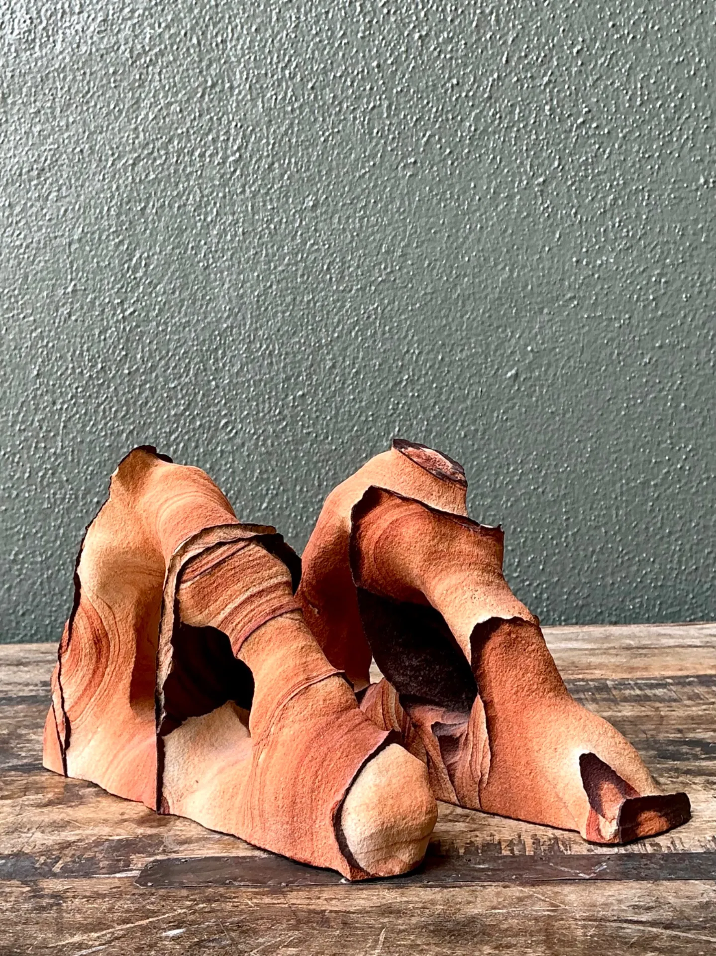Vintage Natural Form Ceramic Bookends — additional photo 6