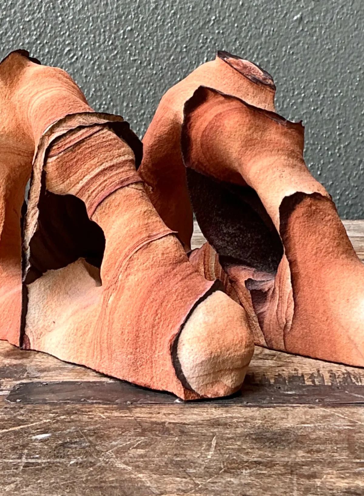 Vintage Natural Form Ceramic Bookends