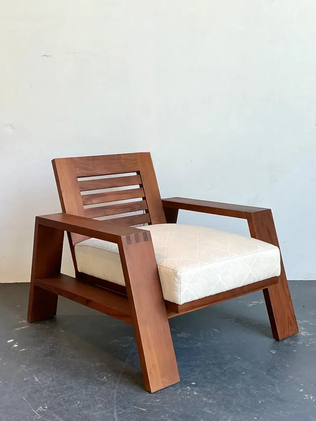 Vintage Ralph Lauren “Modern Desert” Wood Club Chair — additional photo 3