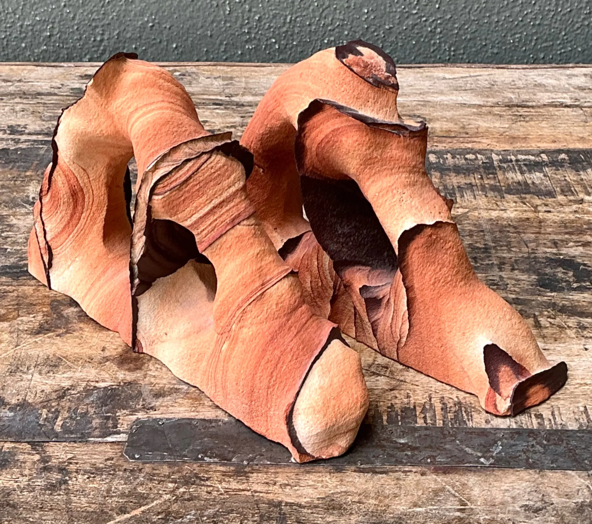 Vintage Natural Form Ceramic Bookends — additional photo 4