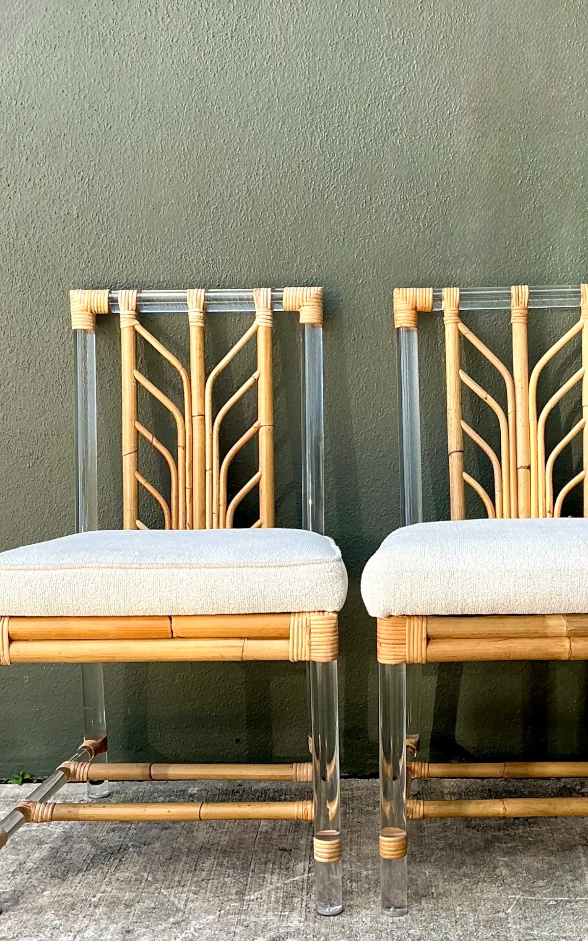 Selamat Rattan and Lucite Side Chairs - Pair — additional photo 5