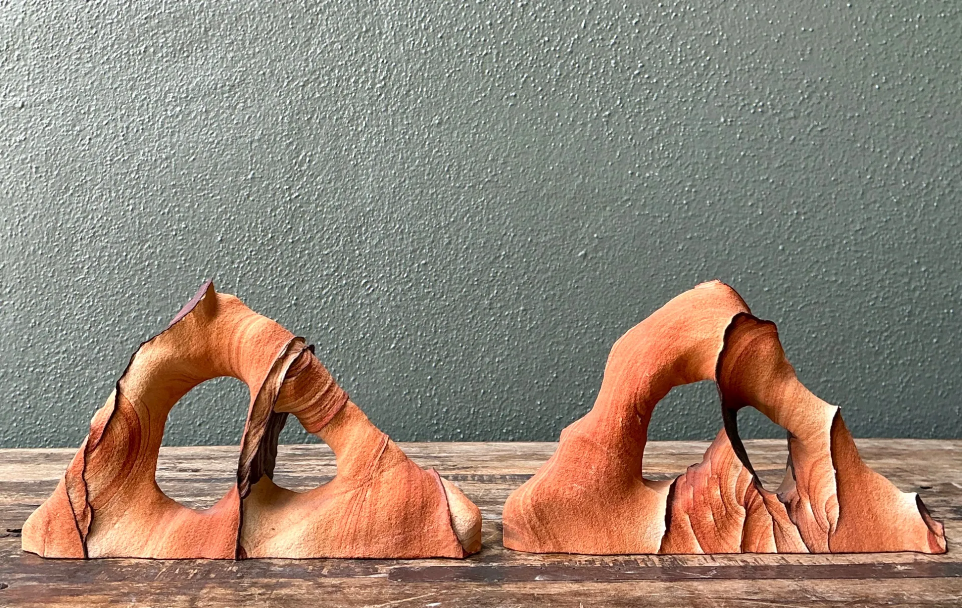 Vintage Natural Form Ceramic Bookends — additional photo 7