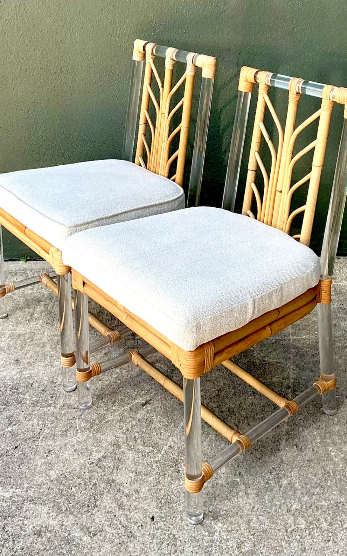 Selamat Rattan and Lucite Side Chairs - Pair — additional photo 3