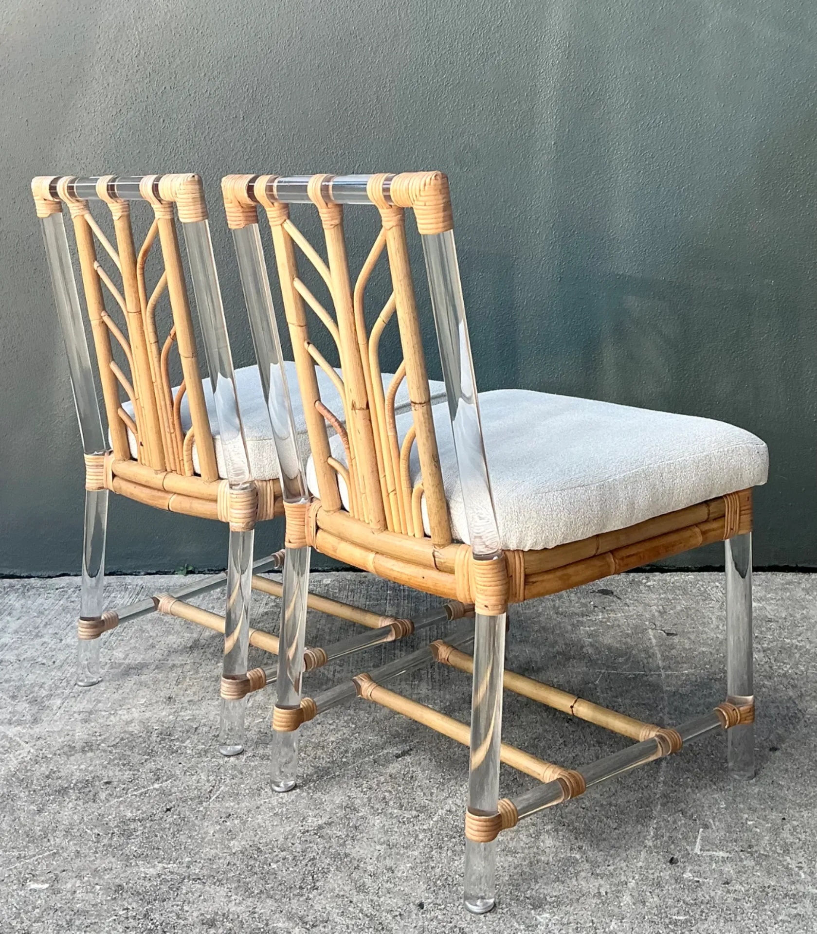 Selamat Rattan and Lucite Side Chairs - Pair — additional photo 7