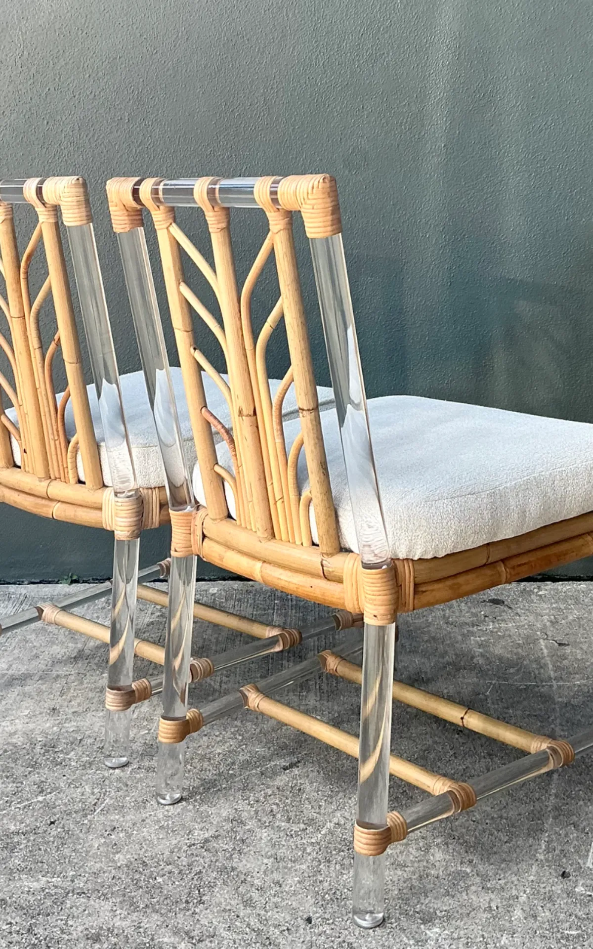Selamat Rattan and Lucite Side Chairs - Pair — additional photo 7