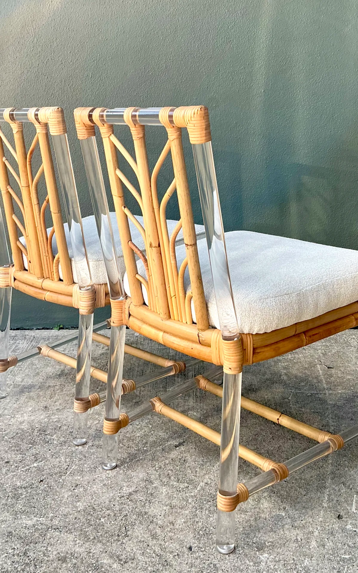 Selamat Rattan and Lucite Side Chairs - Pair — additional photo 8