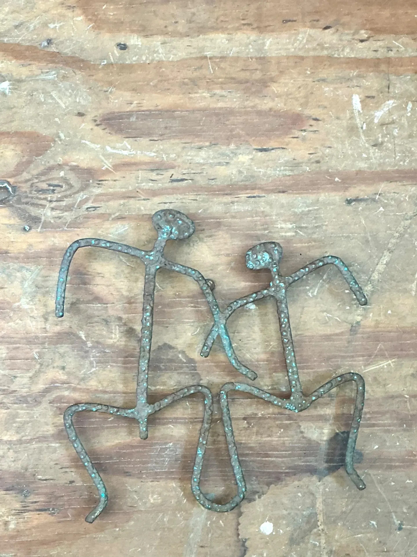 Vintage Patinated Metal Figure Sculptures — additional photo 2