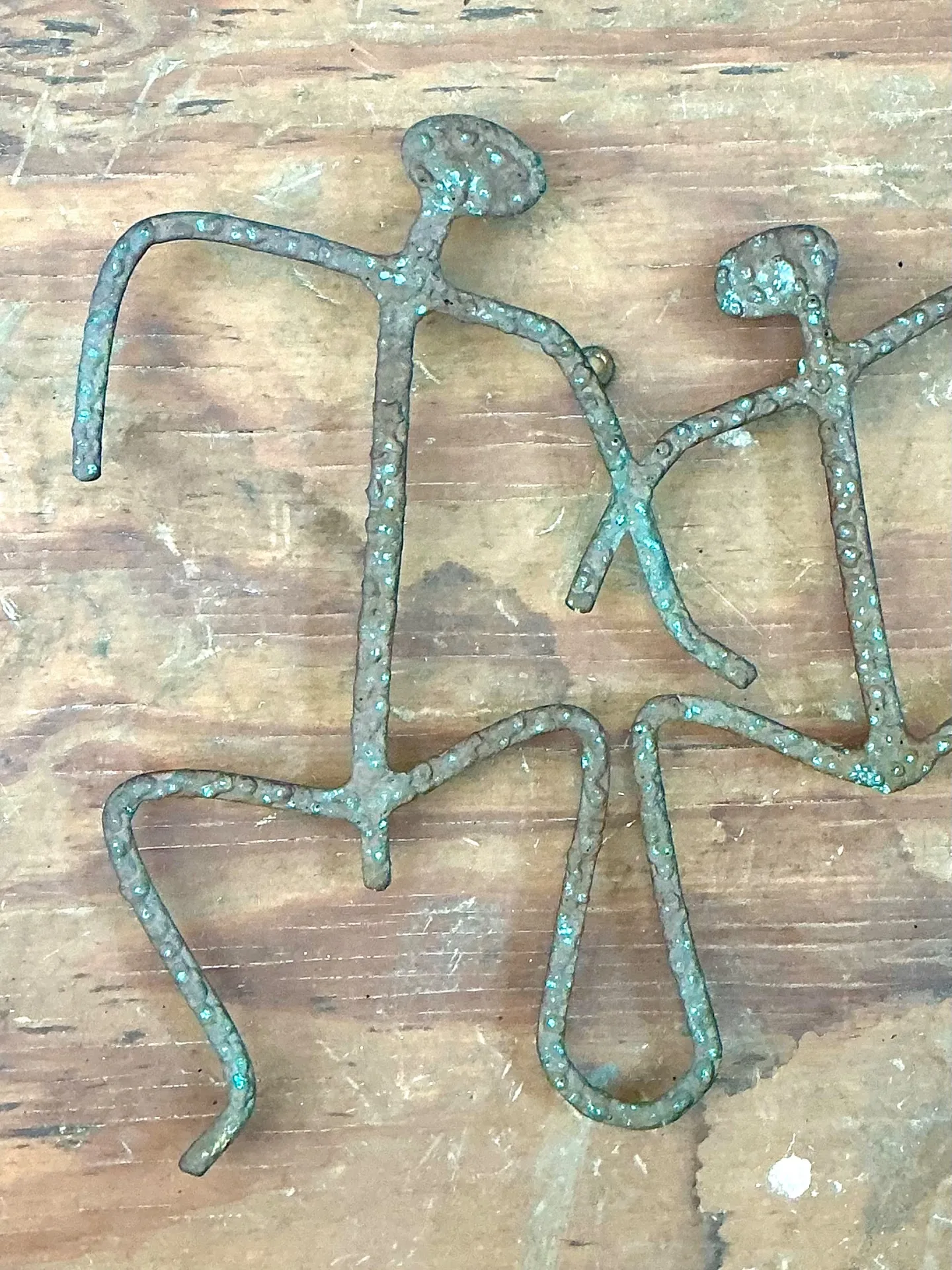 Vintage Patinated Metal Figure Sculptures — additional photo 3
