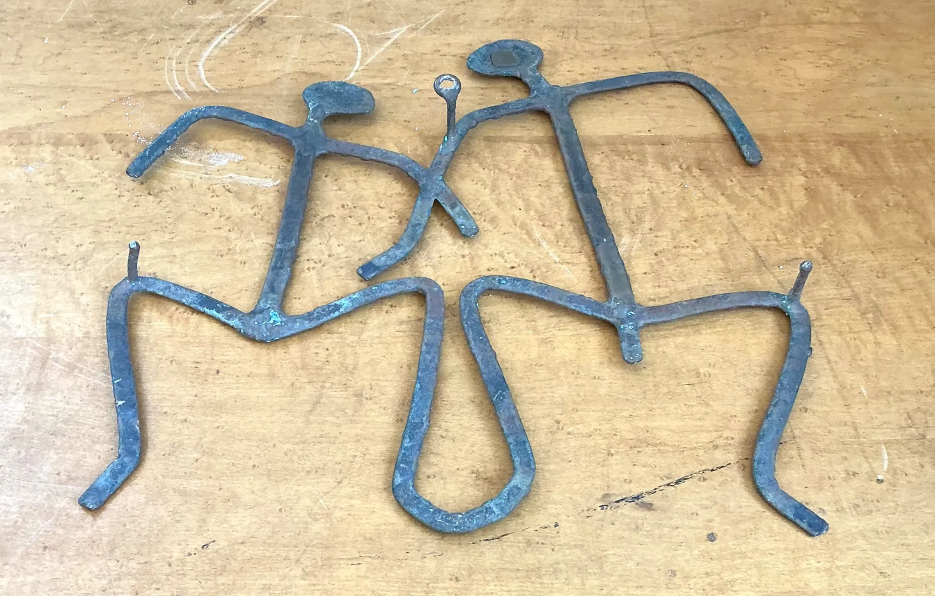 Vintage Patinated Metal Figure Sculptures — additional photo 1