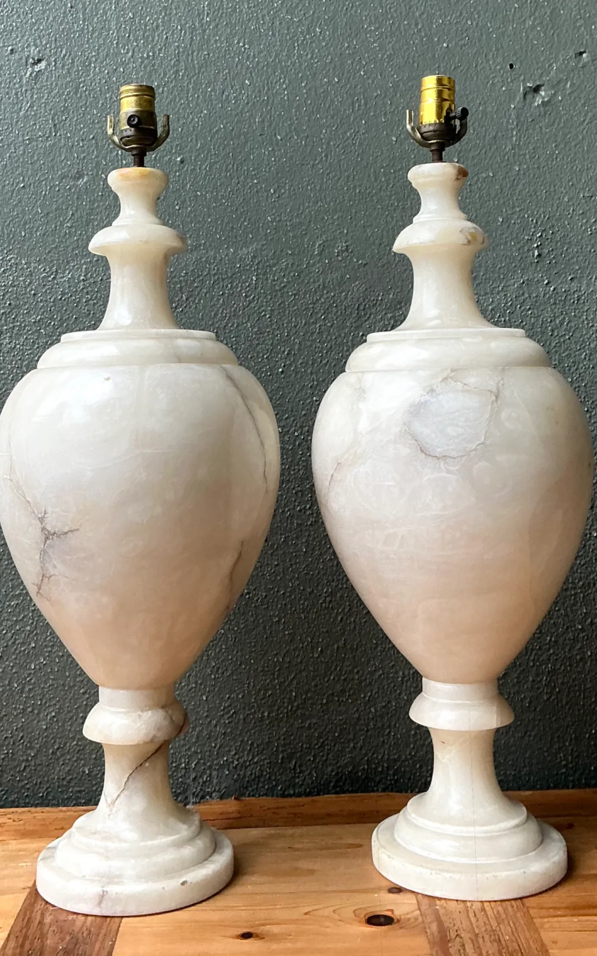 Vintage Alabaster Urn Form Lamps — additional photo 2