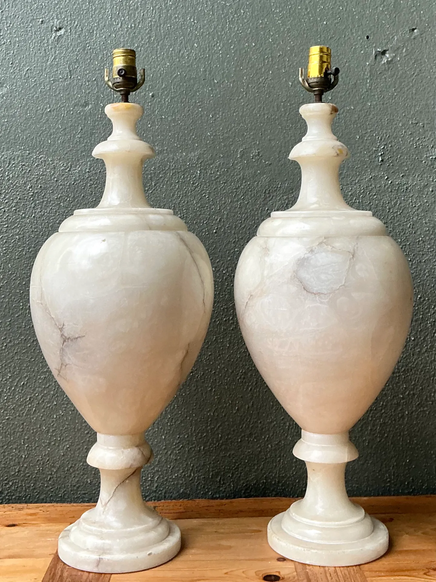 Vintage Alabaster Urn Form Lamps — additional photo 6