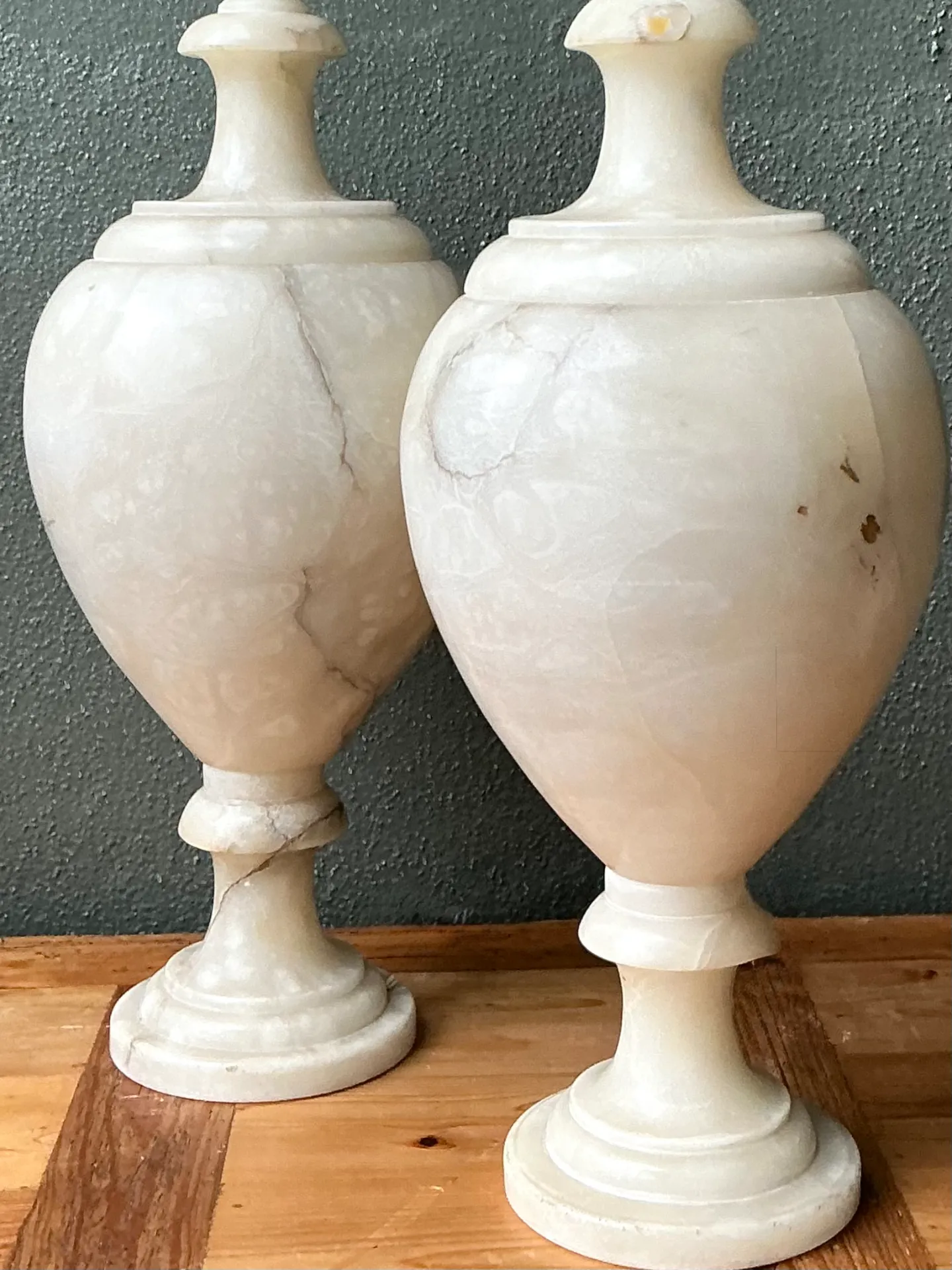 Vintage Alabaster Urn Form Lamps — additional photo 3