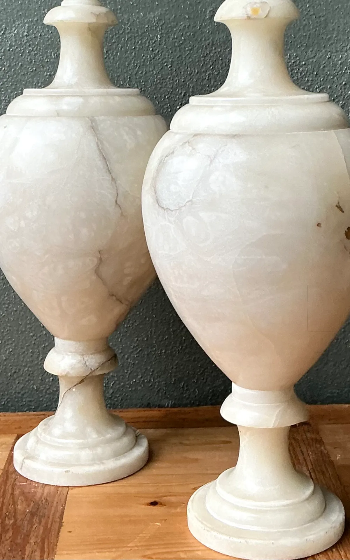 Vintage Alabaster Urn Form Lamps — additional photo 3