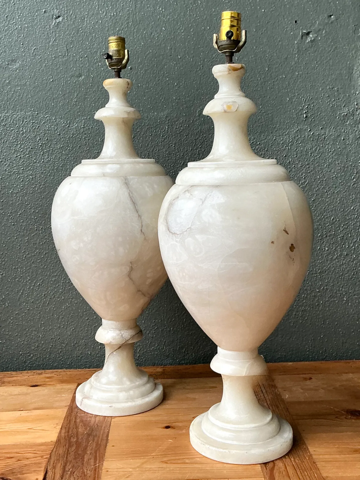 Vintage Alabaster Urn Form Lamps — additional photo 5