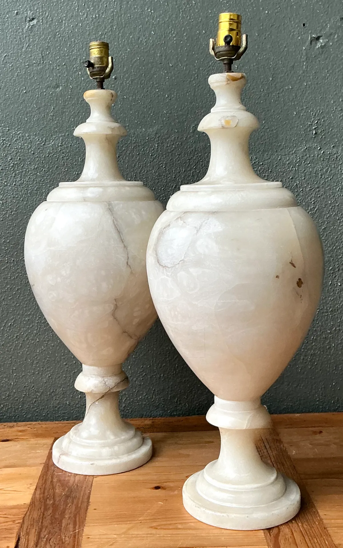 Vintage Alabaster Urn Form Lamps — additional photo 5