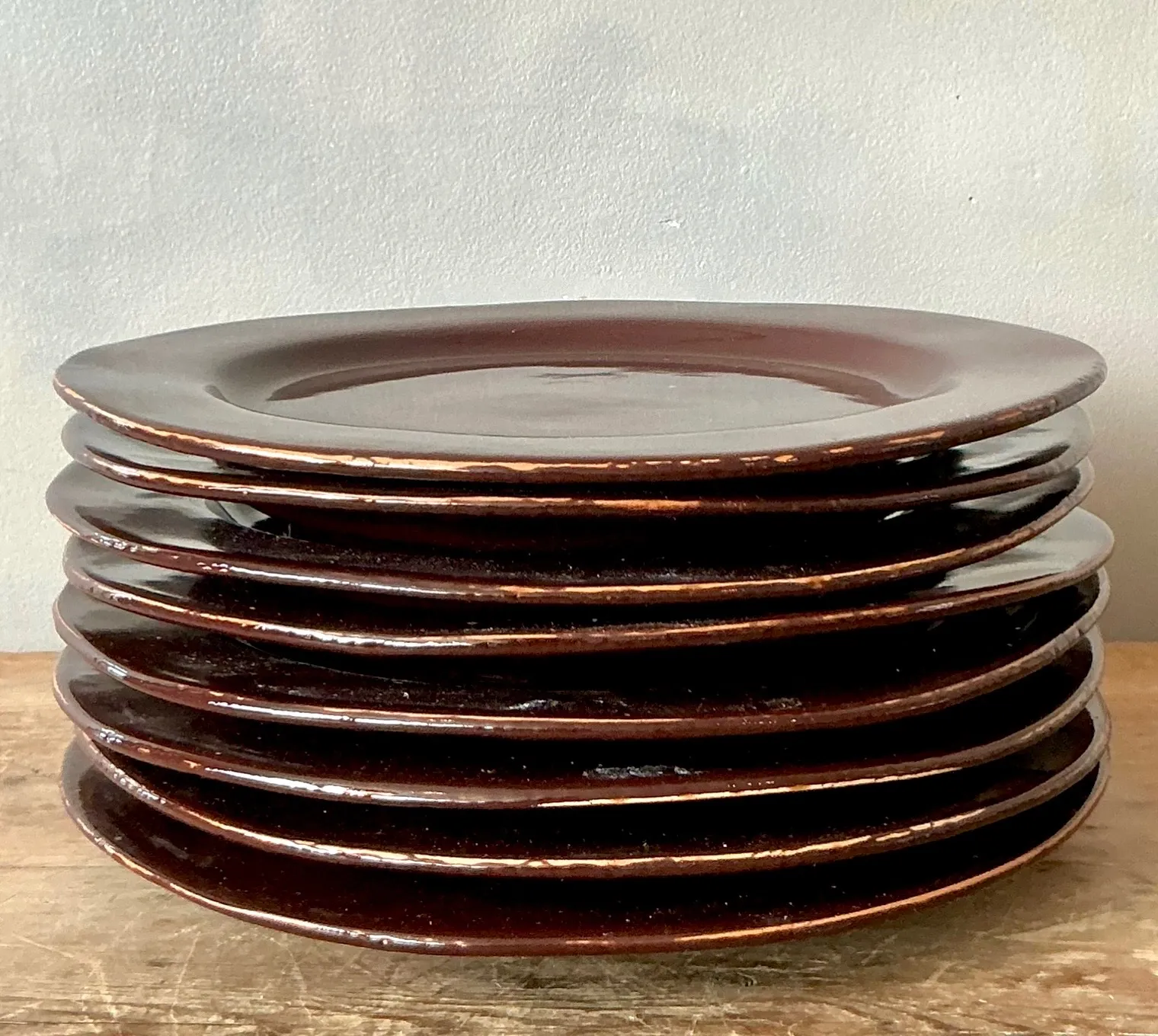Vintage Italian Vietri Glazed Ceramic Plates - Set of 8 — additional photo 6