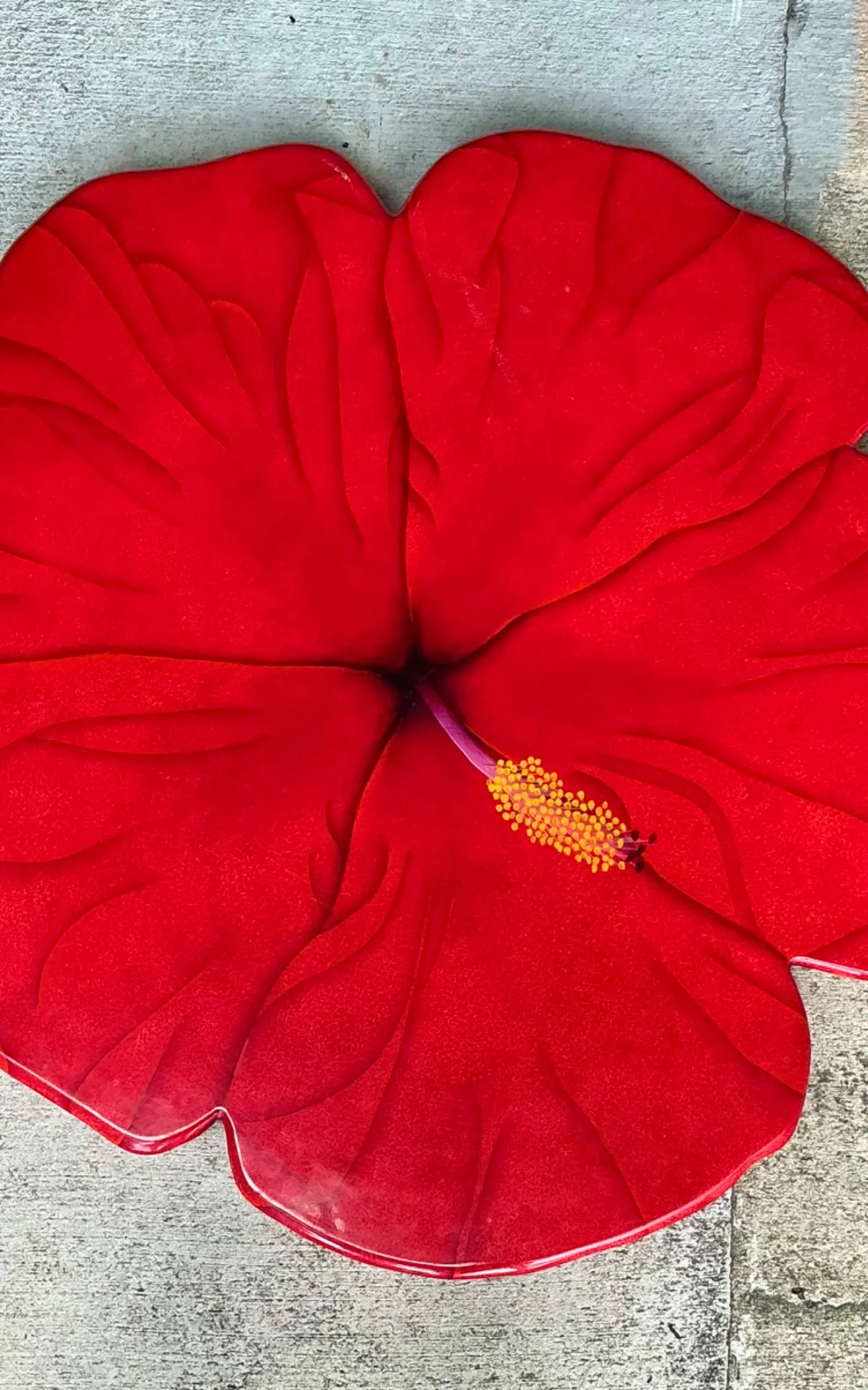 Vintage Red Hibiscus Flower Lazy Susan — additional photo 8