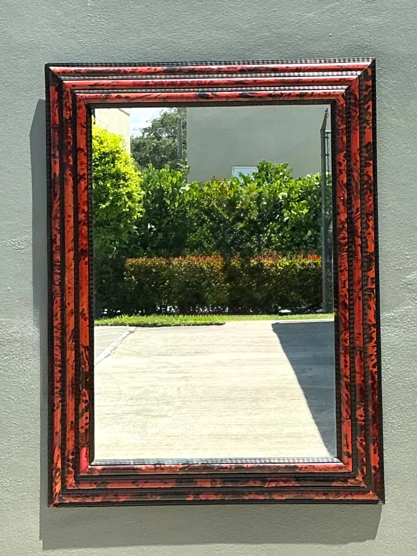 Vintage 19th Century Tortoiseshell And Ebonized Fruitwood Stacked Mirror — additional photo 1