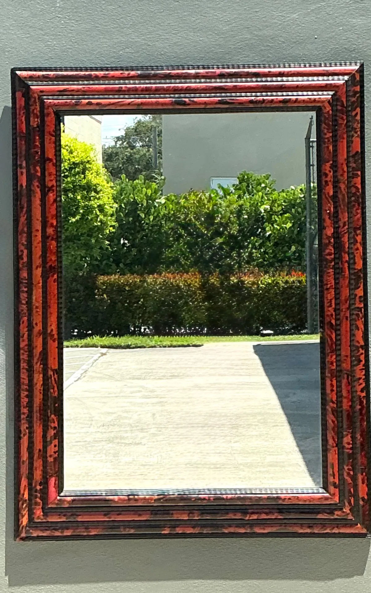 Vintage 19th Century Tortoiseshell And Ebonized Fruitwood Stacked Mirror