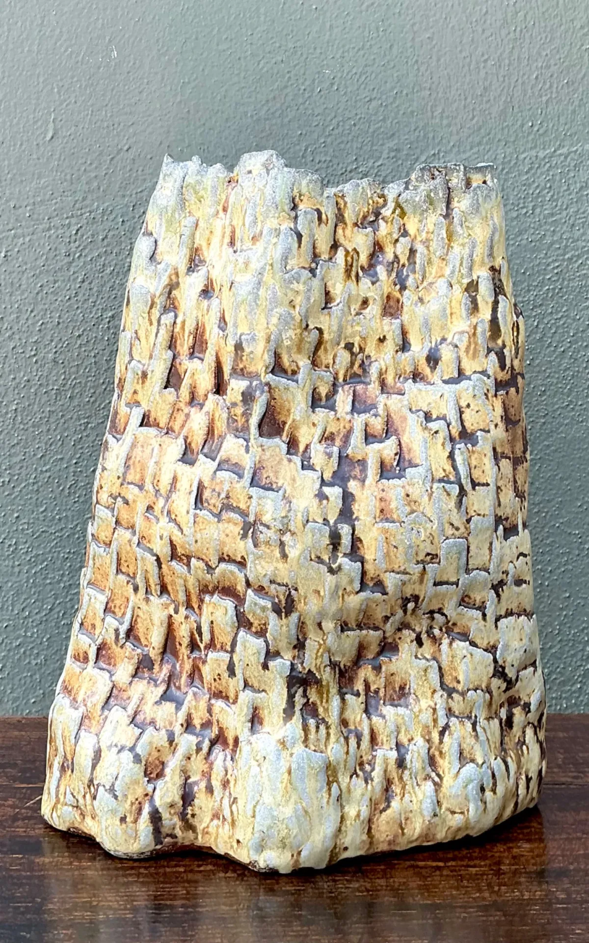 Handcrafted Textured Ceramic Vase — additional photo 6