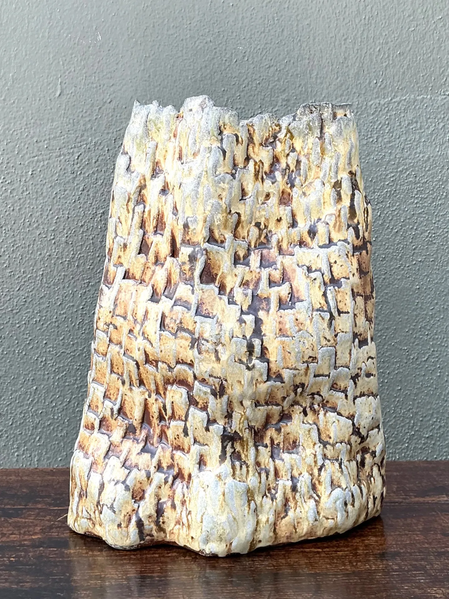 Handcrafted Textured Ceramic Vase — additional photo 1