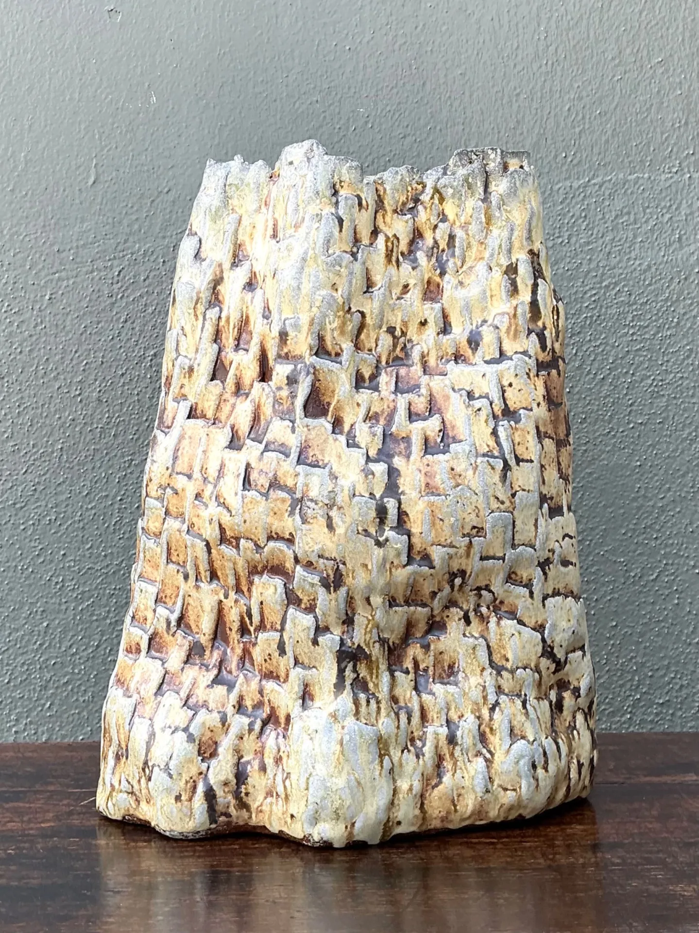 Handcrafted Textured Ceramic Vase — additional photo 3