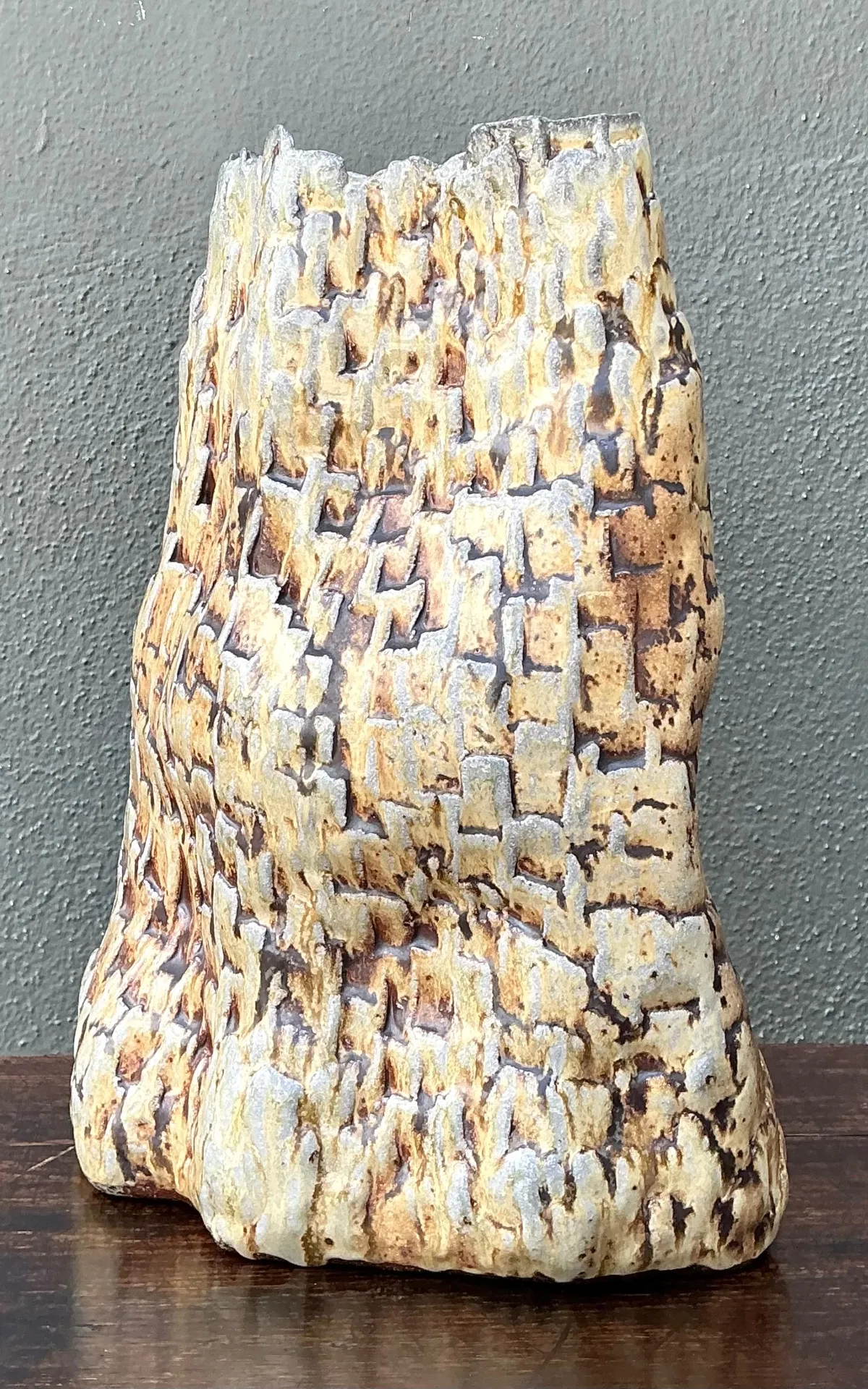 Handcrafted Textured Ceramic Vase — additional photo 5