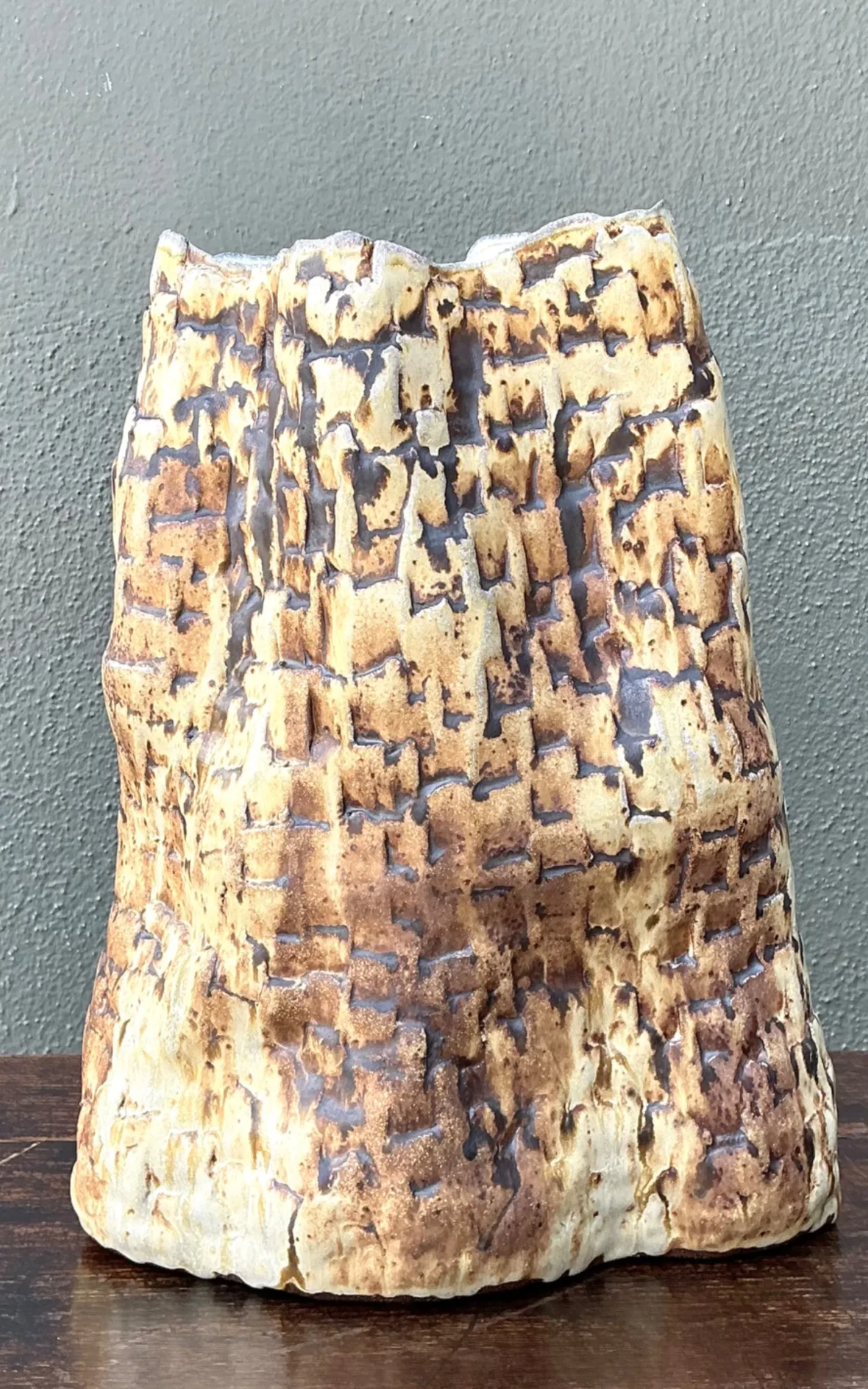 Handcrafted Textured Ceramic Vase — additional photo 2