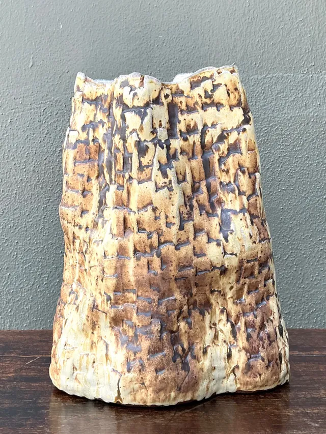 Handcrafted Textured Ceramic Vase — additional photo 2